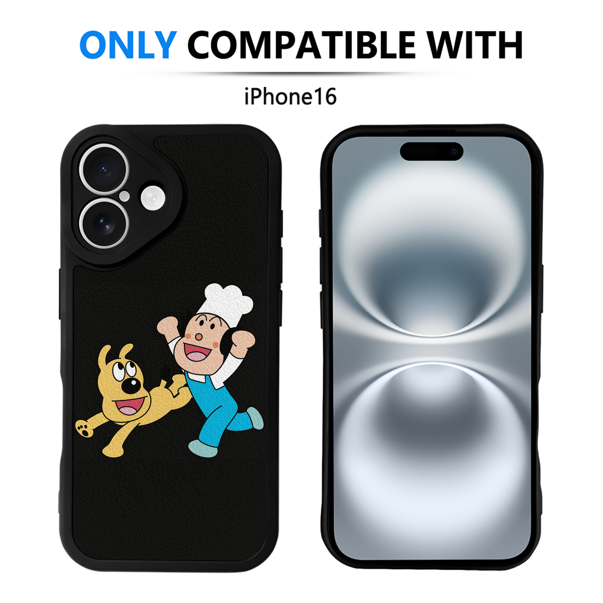 （画像用） アンパンマン Anpanman 【iPhone 16シリーズ対応】シリコンスマホケース（レザー調） 材質：シリコン